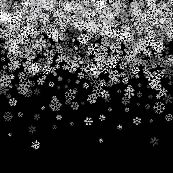 Schéma abstrait de la chute des flocons de neige — Image vectorielle