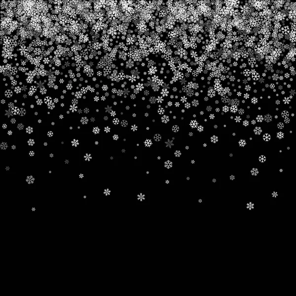 Schéma abstrait de la chute des flocons de neige — Image vectorielle