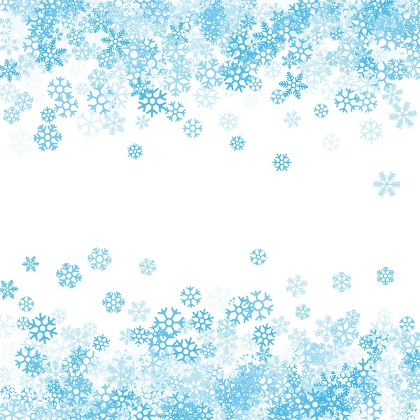 Abstract pattern of falling snowflakes — Stock Vector