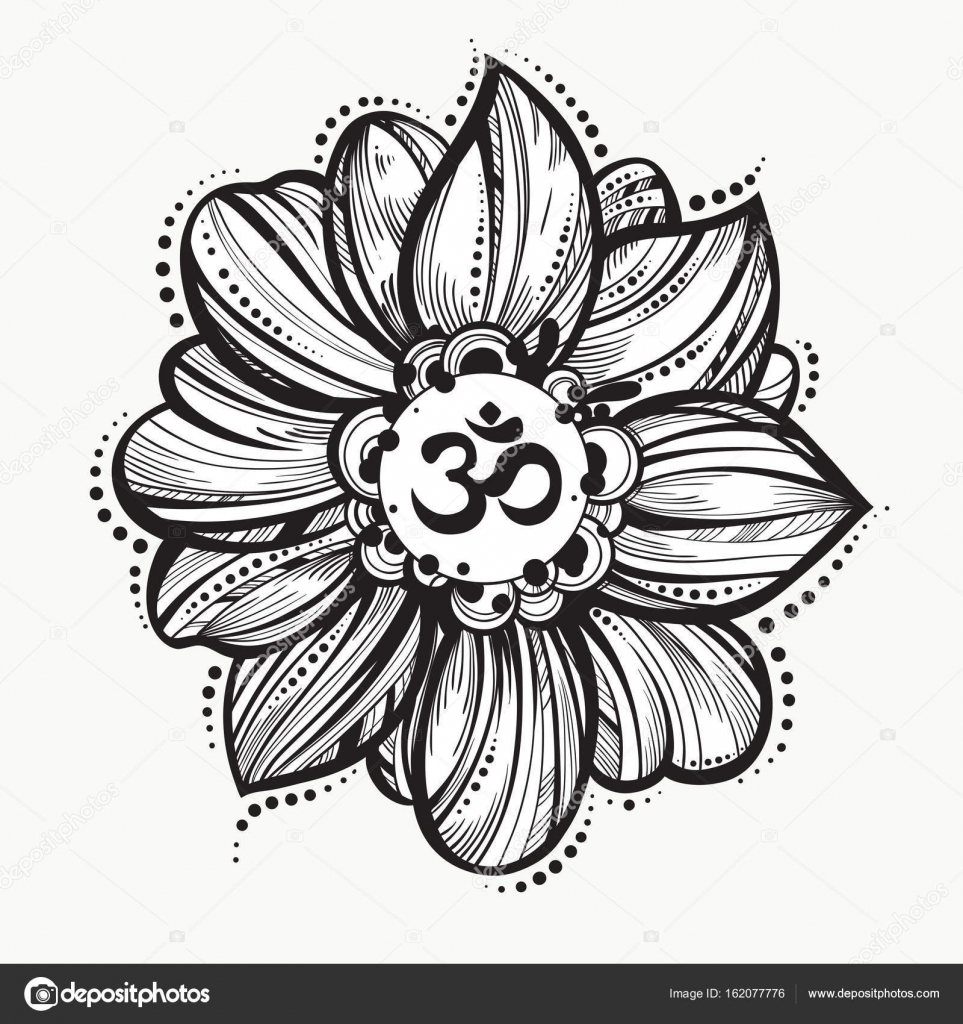 Hand drawn Ohm symbol, indian Diwali spiritual sign Om. Lotus flower around. High detailed decorative vector illustration. Tattoo, yoga, spirituality, textiles. Stock Vector Image by © #162077776 Hand drawn Ohm symbol, indian Diwali spiritual sign Om. Lotus flower around. High detailed decorative vector illustration. Tattoo, yoga, spirituality, textiles. Stock Vector Image by © #162077776