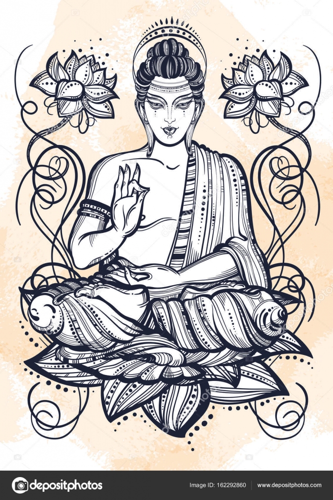 Buddhist Lotus Drawing