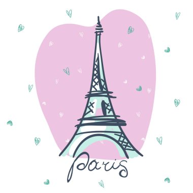 Vektör Eyfel Kulesi. Paris.