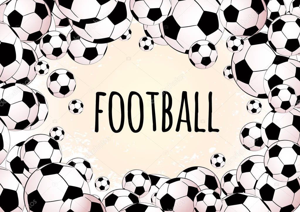 Soccer Balls Frame isolated. Football vector art design.