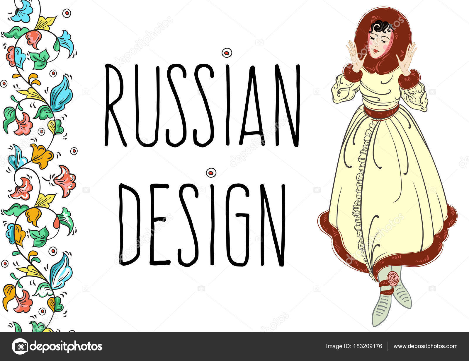 Русские Народные Мотивы: Мода На Даму. Декоративная Цветочная.