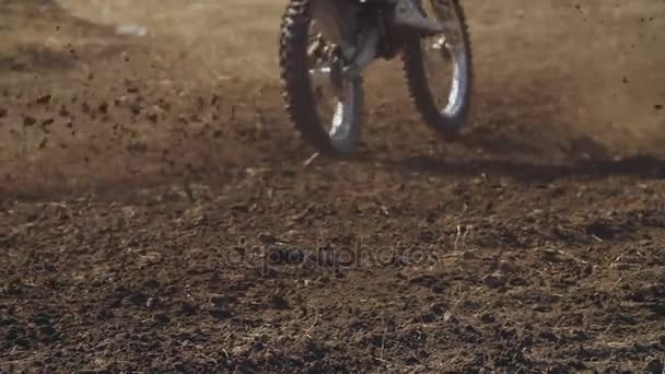 Dirt From Under the Motorcycle — Stock Video