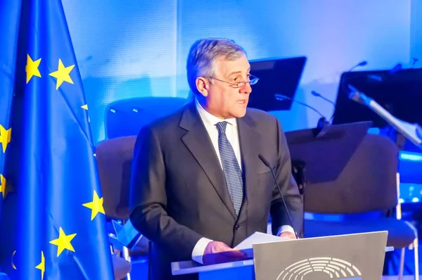 Antonio Tajani, político italiano e presidente do Parlamento Europeu — Fotografia de Stock