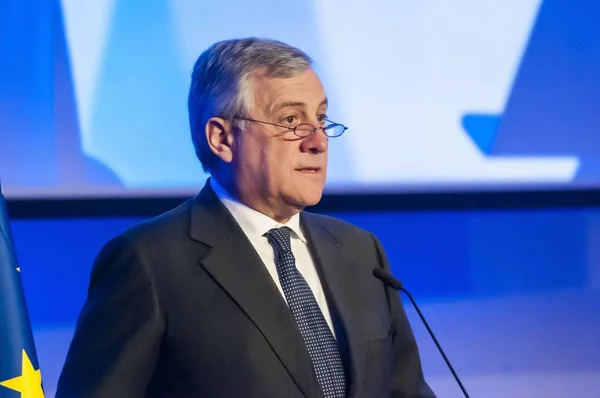 Antonio Tajani, político italiano e presidente do Parlamento Europeu — Fotografia de Stock