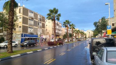 Bat Yam, İsrail stok görüntü Rothschild street.