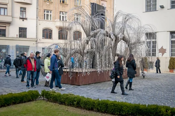 Il memoriale dell'Olocausto Albero della Vita a Budapest immagini di scorta . — Foto Stock