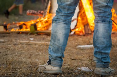 Lag BaOmer fire.