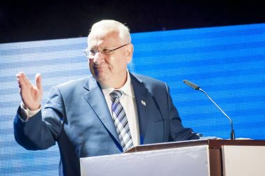 İsrail Reuven Rivlin'le stok görüntü başkanı.