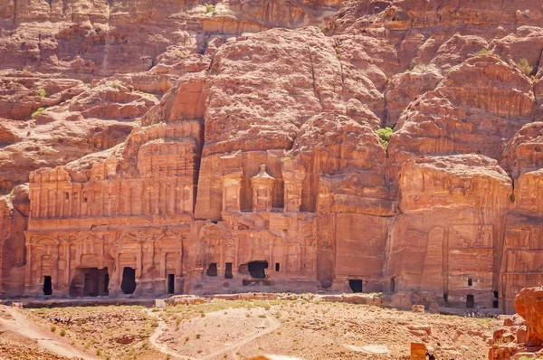 Begravningen komplexa i Petra — Stockfoto
