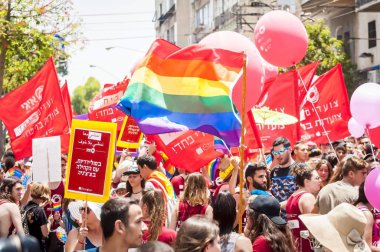 Tel Aviv Gay gurur geçit 2017 bilinmeyen katılımcıların.