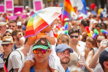 Tel Aviv Gay gurur geçit 2017 bilinmeyen katılımcıların.