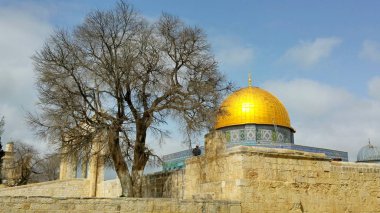 Rock, Temple Mount, El Aksa Camii kubbe.