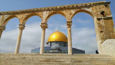 Rock, Temple Mount, El Aksa Camii kubbe.