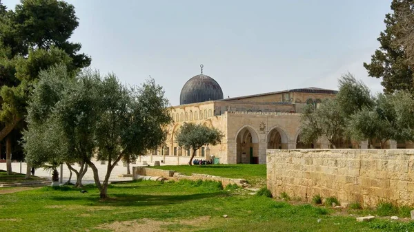 A Mesquita Al Aqsa no Monte do Templo . — Fotografia de Stock