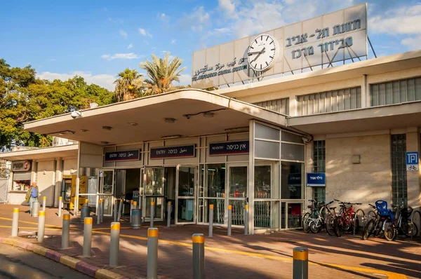 Tel Awiw Izrael Listopada 2017 Tel Aviv Savidor Kolejowego Dworca — Zdjęcie stockowe