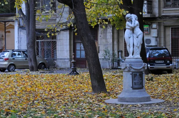 乌克兰敖德萨 2019年11月3日 市中心舒适的敖德萨庭院景观 — 图库照片