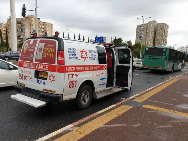 Holon Israel Ledna2020 Chevrolet Savana Minivan Používaný Izraelskou Pohotovostní Službou — Stock fotografie