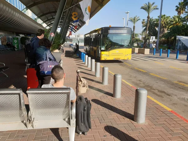 Аэропорт Ben Gurion Tel Aviv Israel Февраля 2020 Года Желтый — стоковое фото