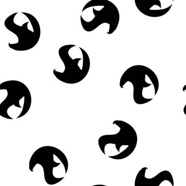 Beyaz arka planda izole edilmiş kusursuz el çizimi vektör kartal deseni. Fantastik ejderha ikonu. Mitolojinin kusursuz siluetinin serbest hâli aminal. Fantezi çizimi çizimi