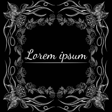 Tropikal el çiçekli çerçeveler çizdi. Taslak hazır. Orman yaprakları çizimi. Çiçek seti. El çizimi. Vektör izole koleksiyonu. Doğal bahar düğün kartı. Yaz tropik yaprakları. Botanik çerçeveler