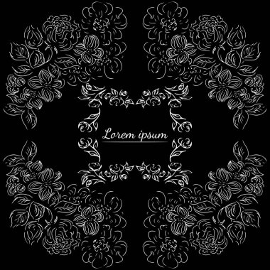 Tropikal el çiçekli çerçeveler çizdi. Taslak hazır. Orman yaprakları çizimi. Çiçek seti. El çizimi. Vektör izole koleksiyonu. Doğal bahar düğün kartı. Yaz tropik yaprakları. Botanik çerçeveler