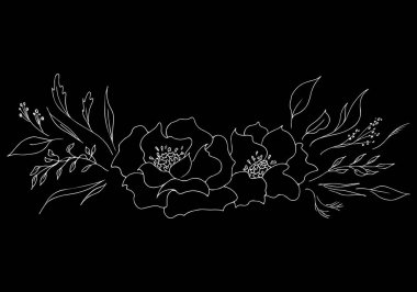 Oymalı el çizimi soyut orkide. Retro çiçekler el çizgisi orkide, her amaç için harika bir tasarım. Taslak vektör. Doğa geçmişi. Tropik bitki. Çiçek tasarımı. Soyut sanat arkaplanı