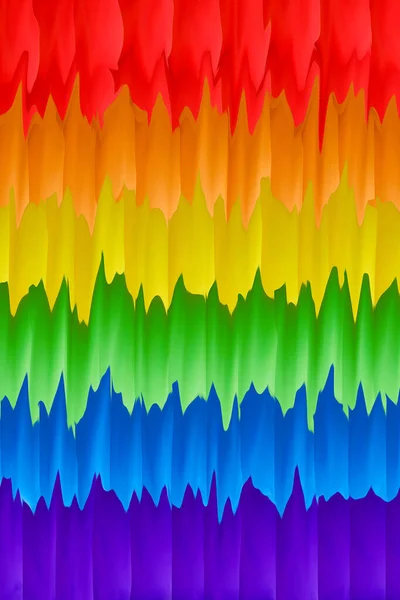 Imagen borrosa en movimiento de una bandera de arco iris gay durante el desfile del orgullo. Concepto de derechos LGBT . — Foto de Stock
