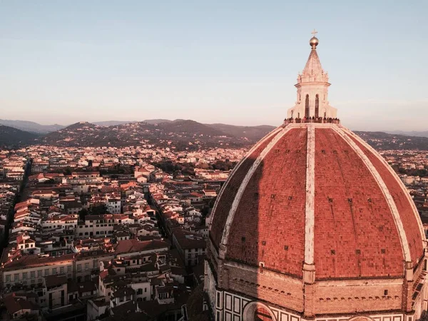 Pohled na Florencii od Giotto's bell tower — Stock fotografie