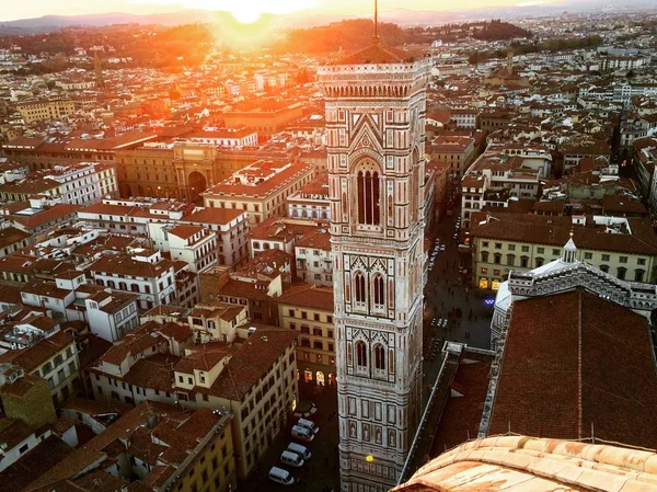 Západ slunce nad Florencie — Stock fotografie