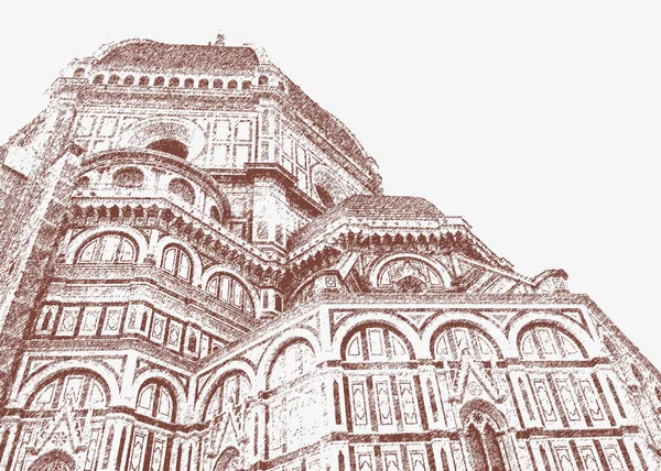 Cathédrale de Santa Maria del fiore à florence — Image vectorielle