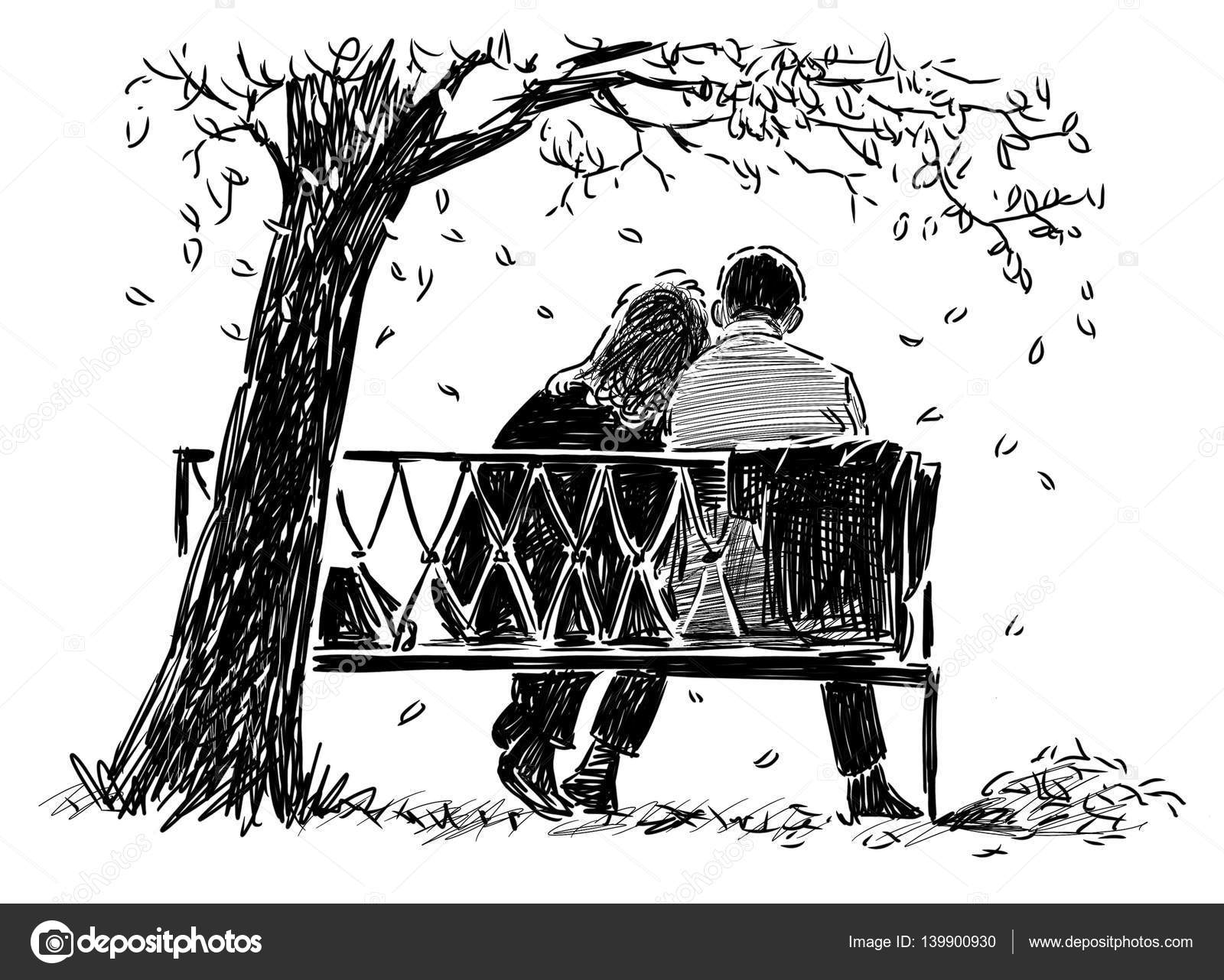 depositphotos 139900930 stock illustration sketch of a loving couple