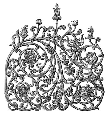 el-çizim bir parça dekoratif çit