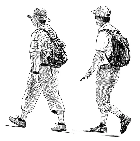 yürüyen turist çizimler 