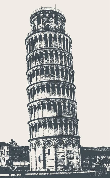 Torre de Pisa en la Plaza de las Maravillas — Archivo Imágenes Vectoriales