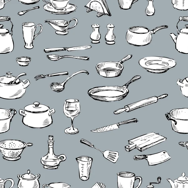 Modèle des ustensiles de cuisine — Image vectorielle