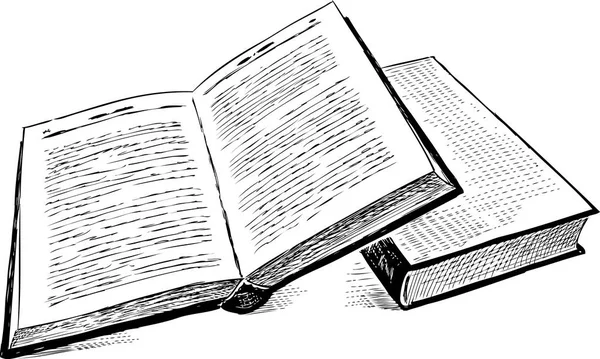 Skizze von zwei Büchern — Stockvektor