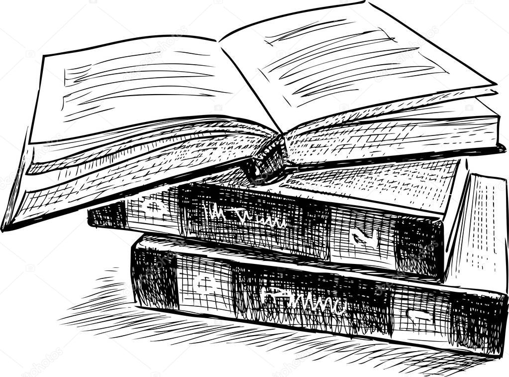 sketch of three books