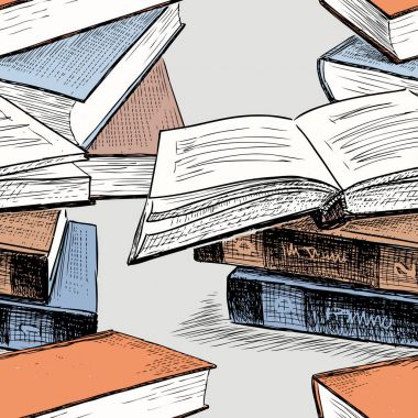 desen kitap yığınları