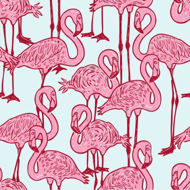 Pembe çizgi film Flamingolar paterni