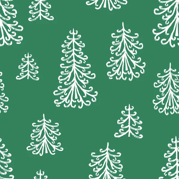 Μοτίβο Από Κατεψυγμένα Χριστουγεννιάτικα Δέντρα — Διανυσματικό Αρχείο