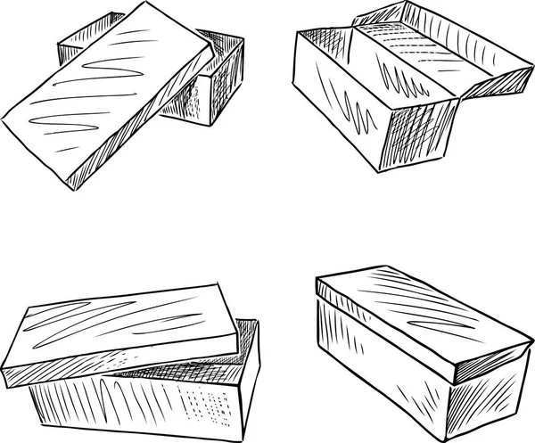 Комплект Коробок Обуви — стоковый вектор