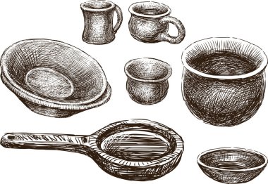 Çeşitli clayware çizimler