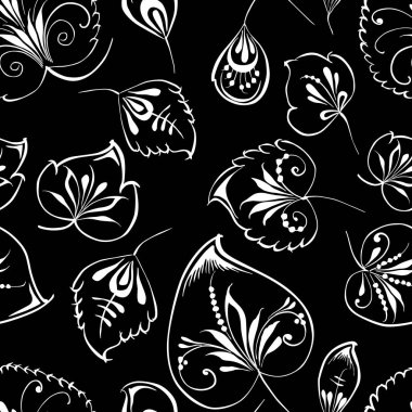 dekoratif yaprakları kıvrımlarına paterni