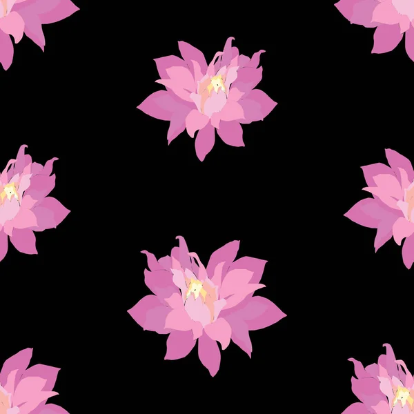 Nahtloses Muster Dekorativer Lila Chrysanthemen — Stockvektor
