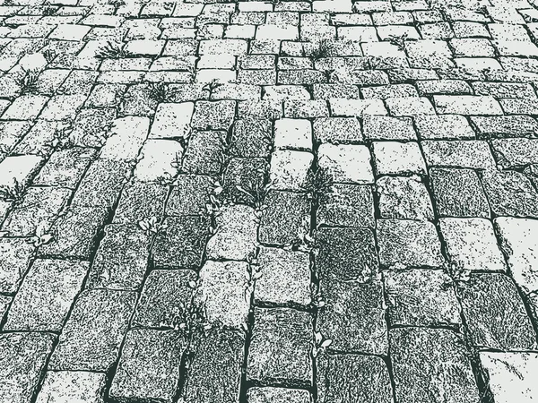 Векторный Текстурированный Фон Старого Каменного Тротуара — стоковый вектор
