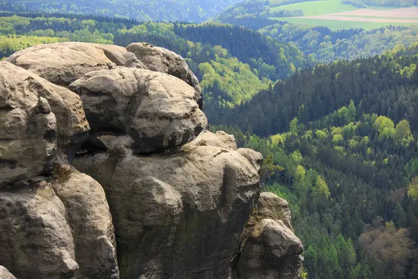 Affensteine sachsen schweiz — Stockfoto