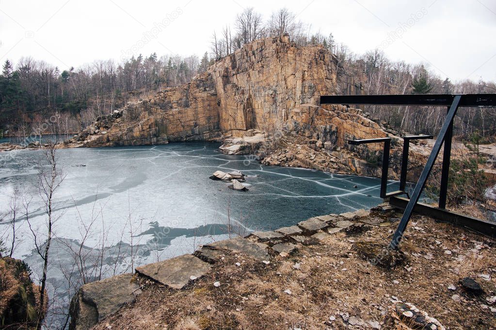 Abandoned quarry in Konigshain